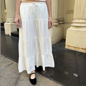 Brandy Melville White Maxi Skirt